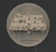 1912 Los Angeles Angels Team Photo Pinback